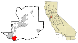 Solano County California Incorporated and Unincorporated areas Benicia Highlighted